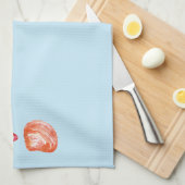 Muscheln und Seesterne Aquarell Küchentücher (Viertel Falte)