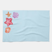 Muscheln und Seesterne Aquarell Küchentücher (Horizontal)