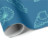 Muscheln und Seesterne Geschenkpapier (Rolleneckpunkt)