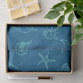 Muscheln und Seesterne Seidenpapier (Geschenk)