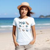Muscheln und Seesterne Sommer Tri-Blend Shirt