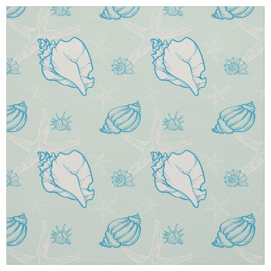 Muscheln und Seesterne Stoff (Muster)