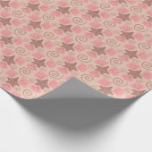 Muscheln und Seesternmuster Geschenkpapier (Ecke)