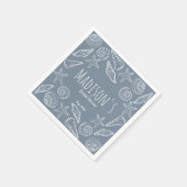 Muscheln und Star Fish Coastal Brautparty Serviette (Ecke)