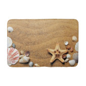 Muscheln und Starfish am Strand Badematte (Vorderseite)