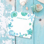 Muscheln und Starfish am Strand Post-it Klebezettel