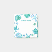 Muscheln und Starfish am Strand Post-it Klebezettel (Vorderseite)