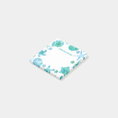 Muscheln und Starfish am Strand Post-it Klebezettel (angewinkelt)