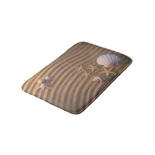 Muscheln und Starfish Badematte (Schrägansicht)
