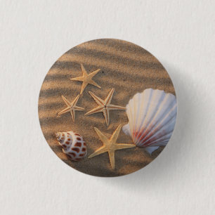 Muscheln und Starfish Button