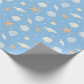 Muscheln und Starfish Geschenkpapier (Ecke)