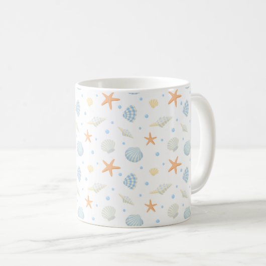 Muscheln und Starfish Kaffeetasse (VorderseiteRechts)