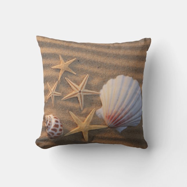 Muscheln und Starfish Kissen (Vorderseite)