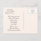 Muscheln und Starfish Save the Date Postkarte (Rückseite)