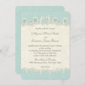 Muscheln- und Starfish Vintage Hochzeit Einladung (Vorne/Hinten)