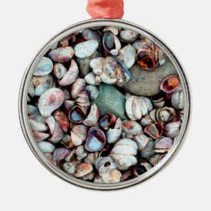 Muscheln und Steine Ornament Aus Metall
