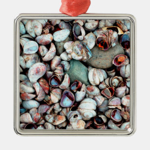 Muscheln und Steine Ornament Aus Metall