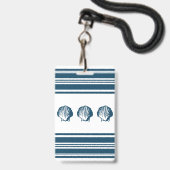 Muscheln und Streifen Ausweis (Vorderseite mit Lanyard)