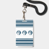 Muscheln und Streifen Ausweis (Rückseite mit Lanyard)