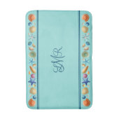 Muscheln und Streifen Badematte (Vorderseite Vertikal)