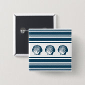 Muscheln und Streifen Button (Vorne & Hinten)