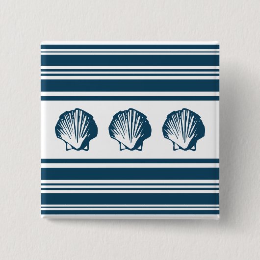 Muscheln und Streifen Button (Vorderseite)