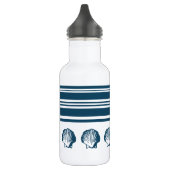 Muscheln und Streifen Edelstahlflasche (Links)