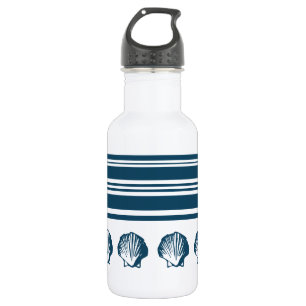 Muscheln und Streifen Edelstahlflasche
