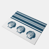 Muscheln und Streifen Fußmatte (Schrägansicht)