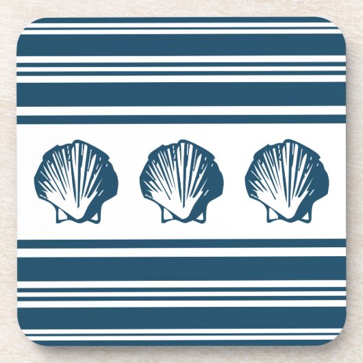 Muscheln und Streifen Getränkeuntersetzer (Vorderseite)