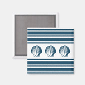 Muscheln und Streifen Magnet (Vorderseite/Rückseite)