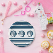 Muscheln und Streifen Pappteller (Party)