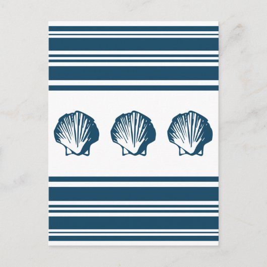 Muscheln und Streifen Postkarte (Vorderseite)