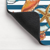 Muscheln und Verankerungsmuster Mousepad (Ecke)