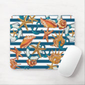 Muscheln und Verankerungsmuster Mousepad (Mit Mouse)