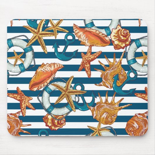 Muscheln und Verankerungsmuster Mousepad (Vorne)