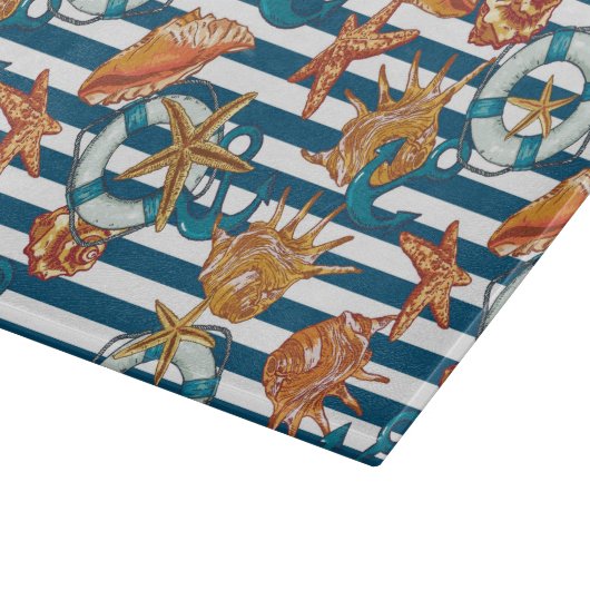 Muscheln und Verankerungsmuster Schneidebrett (Ecke)