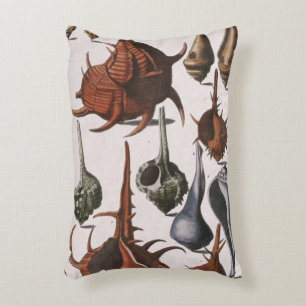 Muscheln, Vintage Meeresmuscheln, Ozean Meereslebe Zierkissen