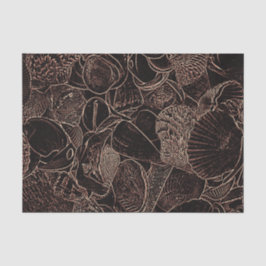 Muscheln Vintager Schwarzmeer-Strand Seidenpapier