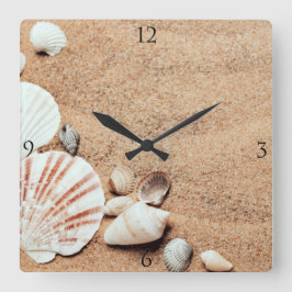 Muscheln-Wand-Uhr Quadratische Wanduhr