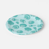 Muscheln - Weiches Wasser und Weiß Pappteller (Schrägansicht)