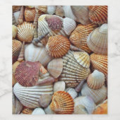 Muscheln Weinetikett (Einzelnes Label)