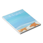 Muscheln Whimsischer Küste Blau Notizblock (angewinkelt)