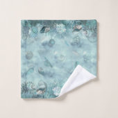 Muscheln-Zusammensetzung Badhandtuch Set (Waschlappen)