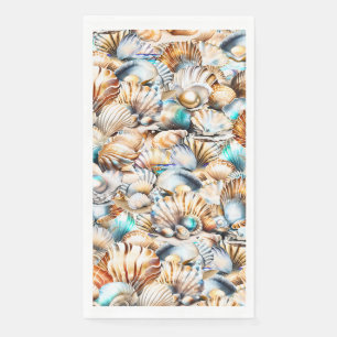 Muschelperle Diamant Küsten Sand Collage Serviette