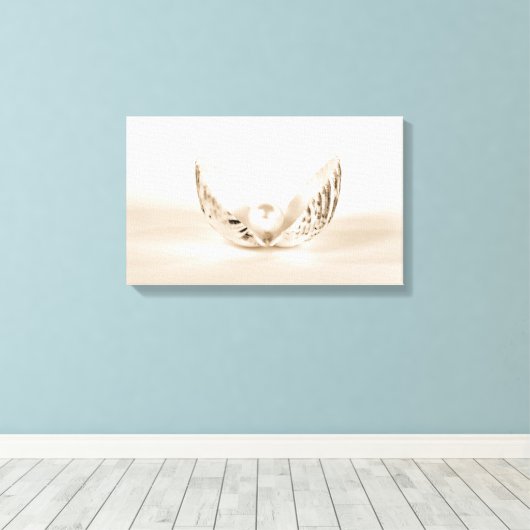 Muschelperle Leinwanddruck (Insitu (Holzboden))