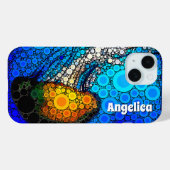 Muschelqualle in Ozean, individuelle Name Case-Mate iPhone Hülle (Rückseite (Horizontal))