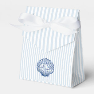 Muschelschale Blaue Streifen Preppy Geschenkschachtel