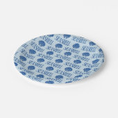 Muschelschale Pappteller (Schrägansicht)