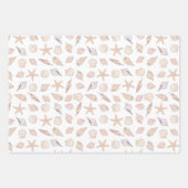 Muschelschalen Geschenkpapier, Strand Geschenkverp Geschenkpapier Set (Vorderseite 3)